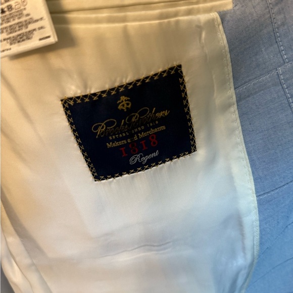 Brooks Brothers Chambray Patchwork Blazer USA Made - Picture 8 of 9